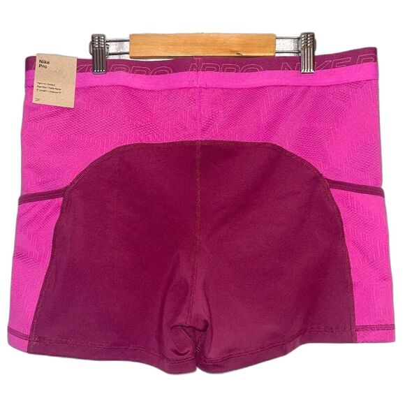 NWT Nike Pro High-Waisted 3" Training Shorts w/ Pockets, Rosewood, Women's XL - Picture 2 of 8